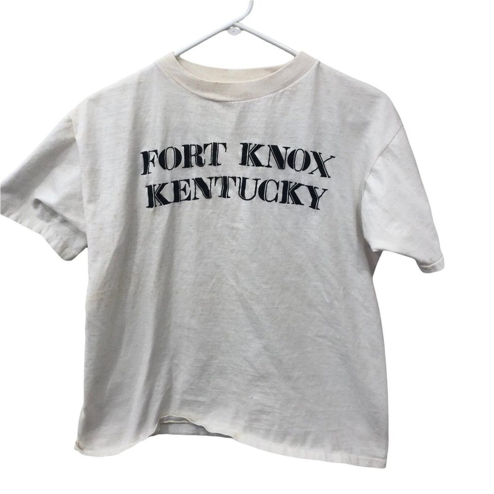 Fort‎ Knox Kentucky Vintage Shirt Made in USA Artex Single Stitch Size Large